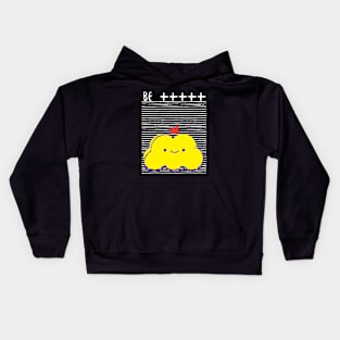 Be Positive Yellow Cloud Kids Hoodie